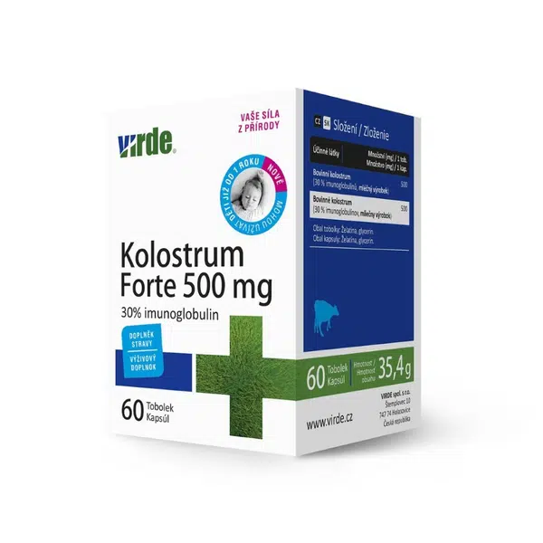 VIRDE Kolostrum forte 500 mg 60 kapslí