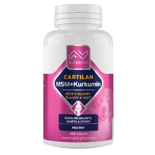 ALTERVET Cartilan MSM + kurkumin na klouby pro psy 100 tbl