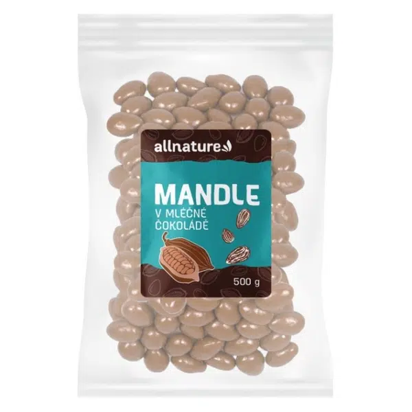 ALLNATURE Mandle v mléčné čokoládě 500 g