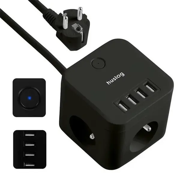 Prodlužovací kabel HUSLOG EMX-190224 Black 1,5m