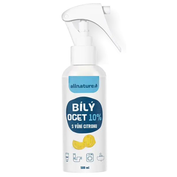 ALLNATURE Bílý ocet sprej 10 % s vůní citrónu 500 ml