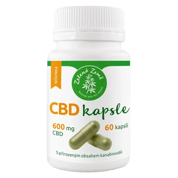 ZELENÁ ZEMĚ CBD kapsle 600 mg CBD 60 kapslí