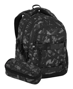 Školní set Bagmaster NOMAD 25 B Set Black/grey