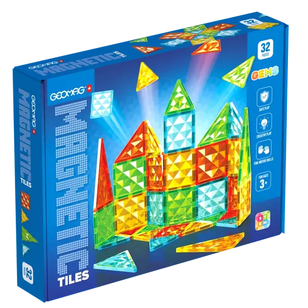 Geomag Magnetická stavebnice Magnetic Tiles 32 dílků