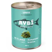 LOUIE Konzerva pro psy rybí s řasami 400 g