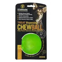 STARMARK Chew ball Gumový míč pro psy zelený, Velikost: M
