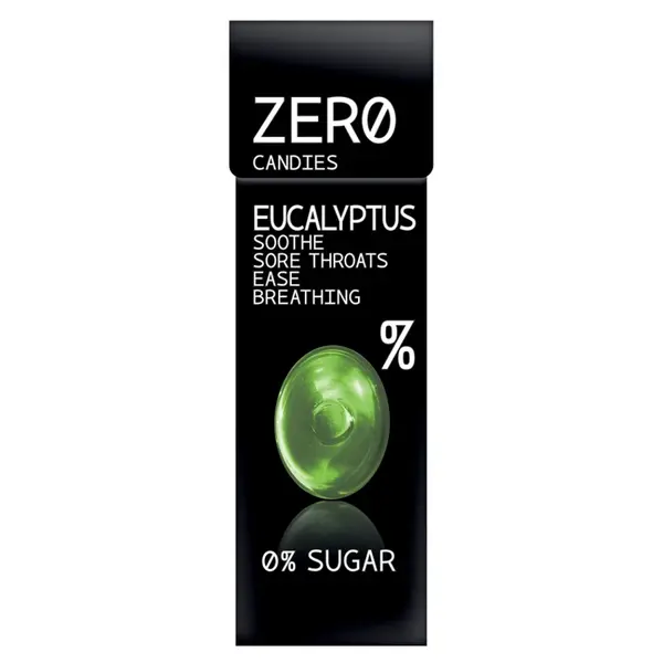 ZERO CANDIES Eucalyptus candies 0% mentolové bonbóny 32 g