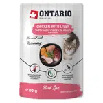 ONTARIO Kapsička Kitten kuřecí s játry v omáčce 80 g