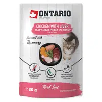 ONTARIO Kapsička Kitten kuřecí s játry v omáčce 80 g