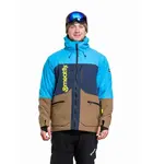 Meatfly pánská SNB & SKI bunda Manifold Vivid Blue / Butternut | Hnědá | Velikost S