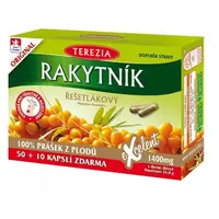 TEREZIA Rakytník řešetlákový 100 % prášek z plodů 50 + 10 kapslí ZDARMA