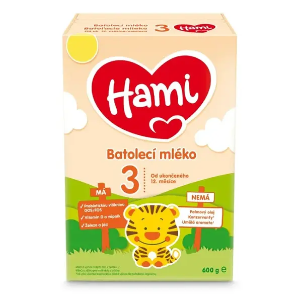 HAMI 3 Batolecí mléko od ukončeného 12 do 24 měsíce 600 g