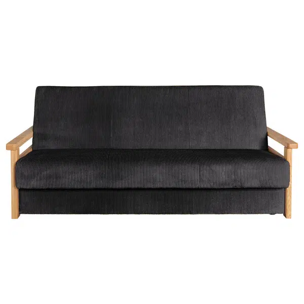 P & B ROZKLÁDACÍ POHOVKA, textil, černá