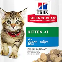 Hill's Science Plan Kitten krmivo pro kočky s rybím - kapsičky 12 x 85 g.