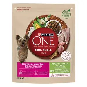Purina ONE Mini Weight Control granule pro psy - s krůtím 2 x 800 g