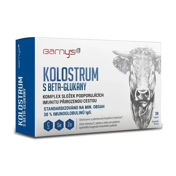 Barnys Kolostrum s beta-glukany 30 kapslí