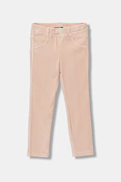 Dětské kalhoty United Colors of Benetton růžová barva, 4DZBGE00L