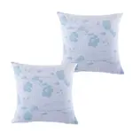 Sada 2 ks povlaků na polštářky SOFIA modrá 40 x 40 cm