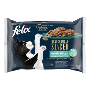 Felix Deliciously Sliced výběr ryb v aspiku 4 x 80 g
