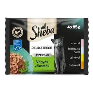 Sheba Delicacy kapsičky, zmiešaný výber 4 x 85 g