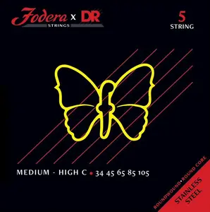 DR Strings Fodera Nickel 5 Medium (High C) 34105
