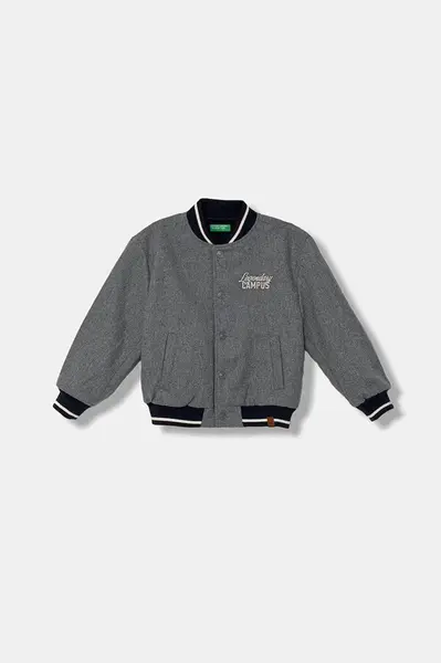Dětská bomber bunda s příměsí vlny United Colors of Benetton