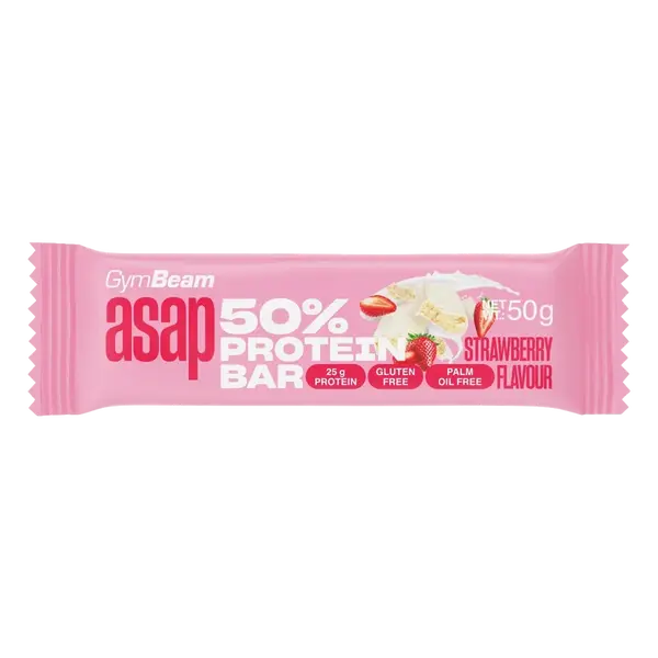 GYMBEAM ASAP 50% Protein Bar - jahoda 50 g