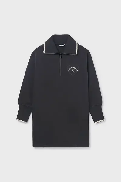 Dívčí šaty Mayoral černá barva, mini, oversize, 7912