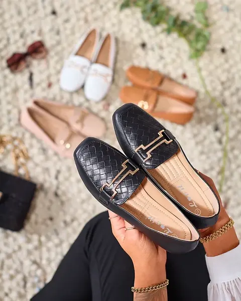 Resti Black women's moccasins Bulerol