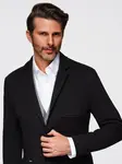 Ombre Men's SLIM knit jacket with subtle texture - black