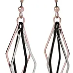 Troli Tříbarevné ocelové náušnice