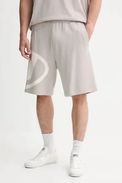 Bavlněné šortky Diesel P-CROW pánské, šedá barva, A15260.0PJAX