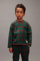 Dětská fleecová mikina Mini Rodini zelená barva, vzorovaná, 25710126