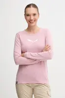Sportovní tričko s dlouhým rukávem Salewa Eagle Solidlogo Dry růžová barva, 00.0000029130