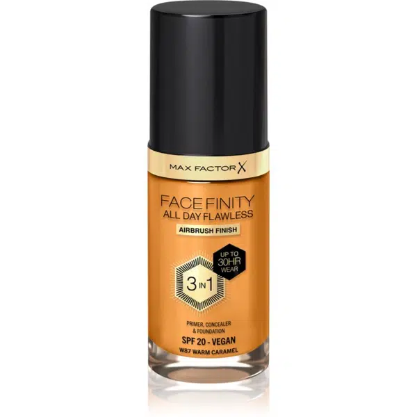 Max Factor Facefinity All Day Flawless dlouhotrvající make-up SPF 20 odstín 87 Warm Caramel 30 ml