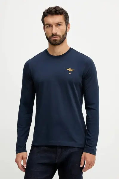 Bavlněné tričko s dlouhým rukávem Aeronautica Militare