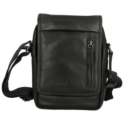 Pánská kožená crossbody taška černá - Greenwood Olivier