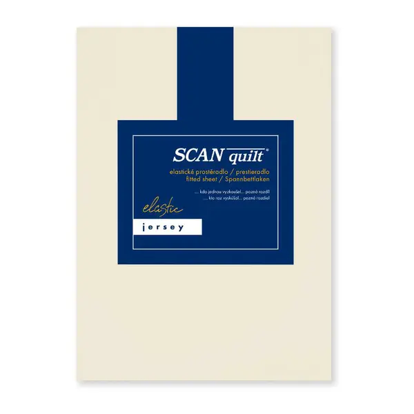 SCANquilt napínací prostěradlo JERSEY ELASTIC LYCRA natur 90 x 200 cm (výška matrace do 30 cm)
