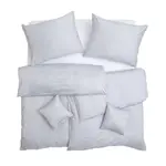 SCANquilt povlečení EXCLUSIVE TENCEL PLUS peříčka světle šedá 140 x 200/70 x 90 cm