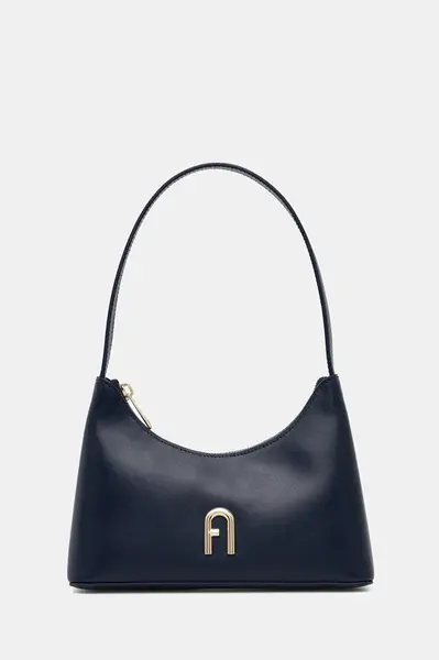 Kožená kabelka Furla tmavomodrá barva, WB00863.AX0733.4533S