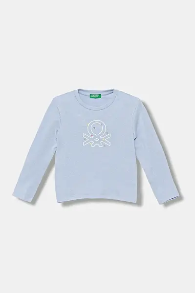 Dětské bavlněné tričko s dlouhým rukávem United Colors of Benetton