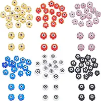 120Pcs 6 Color Handmade Lampwork Beads Strands