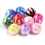 10Pcs UV Plating Colours Acrylic Beads