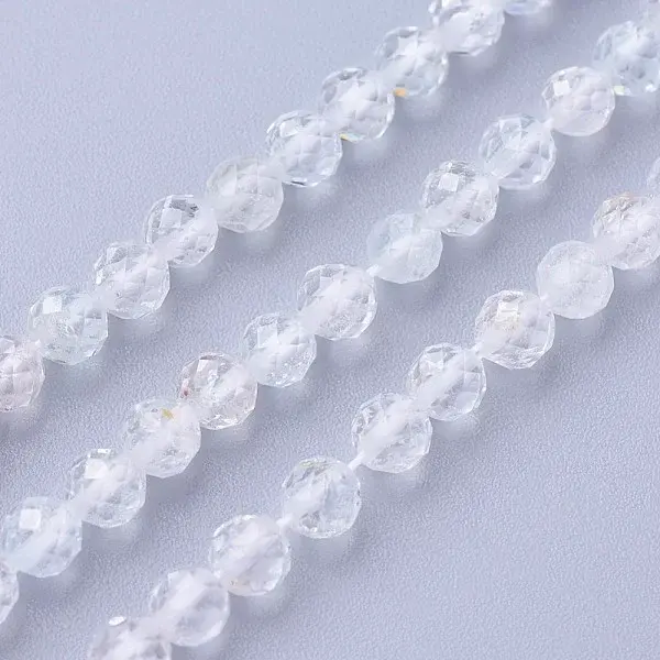 Natural White Topaz Beads Strands