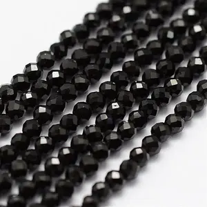Natural Black Spinel Beads Strands