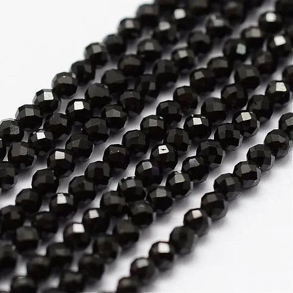 Natural Black Spinel Beads Strands
