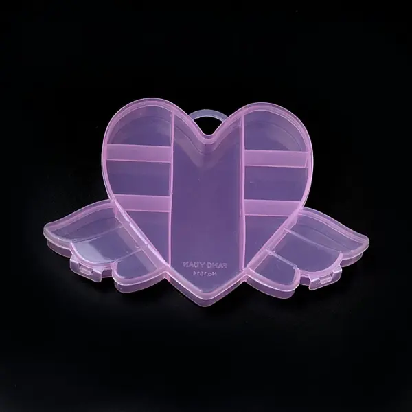 Flying Heart Plastic Bead Storage Containers