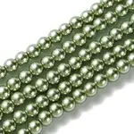 Eco-Friendly Dyed Glass Pearl Bead Strands