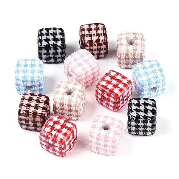 Printed Opaque Acrylic Beads