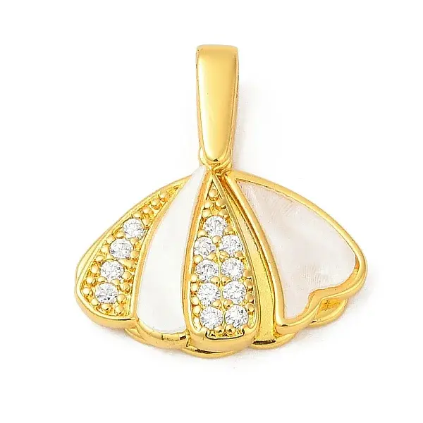 Brass Micro Pave Cubic Zirconia Acrylic Pendants